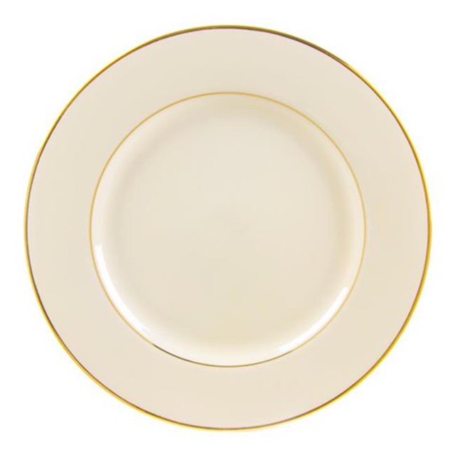 Ten Strawberry Street Cream Double Gold - 12 Inch Charger Plate - Set Of 6