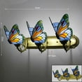 thumbnail image 4 of Butterfly Wall Sconces Artistic Style Kid's Wall Lamp Vintage Stained Glass Wall Light Fixtures for Bedroom Living Room Bathroom Hallway Children's Room,4,C, 4 of 31