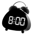 thumbnail image 4 of Despertador Digital Electrónico LED con Doble Campana, Decoración para El Hogar, Números Grandes, Reloj de Escritorio, Reloj de Noche con Sonido Poten Negro, 4 of 9