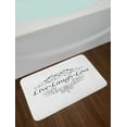 thumbnail image 2 of Love Bath Mat, Live Laugh Love Curlicue Swirls Ornaments Illustration Print on Plain Backdrop, Plush Bathroom Decor Mat with Non Slip Backing, 29.5" X 17.5", White Dark Grey, by Ambesonne, 2 of 2