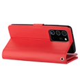 thumbnail image 3 of Dteck Case For Samsung Galaxy Note 20 (6.7 inches), Magnetic PU Leather Wallet Strap Case Flip with 9 ID&Credit Card Slots Pocket Stand Protective Phone Cover ,Red, 3 of 5