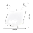 thumbnail image 4 of Greeniant Guitarra 1 capa 10 agujeros Pick Guard Musical blanco negro capa única placa antiarañazos protector golpeador cojín JB Bass Accesorios para instrumentos musicales Greeniant OD028190-00, 4 of 6