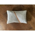 thumbnail image 4 of The HomeCentric Decorative Taupe 12"x14" (30x35 cm) Lumbar Pillow Cover, Corduroy / Velvet Patchwork / corduroy fabric / Leather tape Oblong Pillow, Striped Pattern Modern Style - Corduroy Split Taupe, 4 of 10