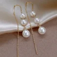 thumbnail image 2 of 2pair  Pearl Drop Earrings Bohemian Women's Earrings Party Gift Alloy Material Delicate Gift, 2 of 4