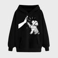 thumbnail image 2 of Funny Animal Print Hooded Sweatshirts for Women Fashion Casual Hoodies Baggy Long Sleeve Pullover Tops for Workout, 2 of 5