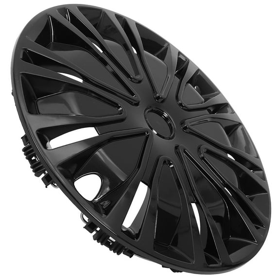 FRCOLOR Black Automotive Wheel Hub Covers 13 Inch Decorative Hub Caps with Water and Debris Resistance