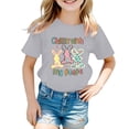 thumbnail image 3 of Girls Summer Graphic Tee Cute Easter Printed Short Sleeve T-Shirt for Kids Casual Comfortable Top Size:3-4 Years, 3 of 4