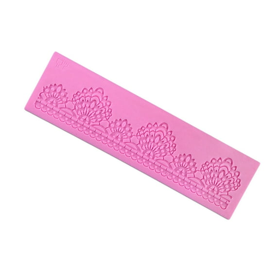 SKISUNO 1Set Lace Cake Molds For Baking And Fondant Work In Silicone Pink