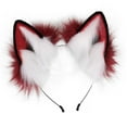 thumbnail image 1 of Diadema con orejas de imitación de felpa Yuyangstore disfraz de regalo para vestido de Halloween Rojo Naranja blanco, 1 of 8