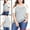 Gray, variant on Unique Bargains Women's Plus Size T-shirt Raglan Short Sleeves Cold Shoulder Tee 4X Gray