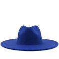 thumbnail image 4 of Sombrero de copa de jazz de lana para otoño e invierno, sombrero de fieltro informal de moda para mujer, sombrero de jazz para hombre, 4 of 6