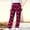*Hot Pink, variant on Women's Plush Sleepwear Pants,Casual Elastic Waist Lounge Soft Warm Pant With Pockets Red,Womens Plus S