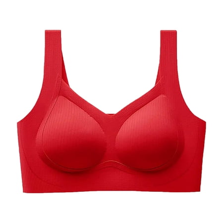 Busydd Bras for Women No Underwire High Support Push Up Bra Comfortable Seamless Bralettes for Women Stretchy Wireless Bras for Women M