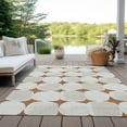 thumbnail image 6 of Addison Rugs Chantille Indoor/Outdoor Transitional Circles Paprika Washable Rectangle Rug, 10' x 14', 6 of 6