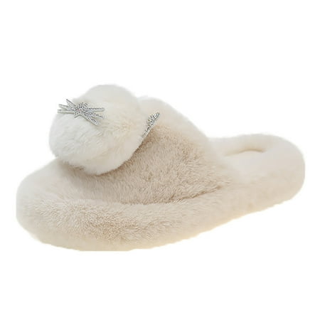 2023 New Cover Toe Home With Foreign Trade Slippers Female Winter Cute Plush Thickened Cotton Slippers Warm Slippers Fancy Slippers for Women Womens Memory Foam Slippers Slippers Women s Leopard Print