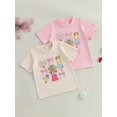 thumbnail image 3 of RUINIXCW Toddler Baby Girl Back to School Shirt Kids Kindergarten Outfit First Day of School Outfit Book Pencil Bus Printed Short Sleeve Loose T Shirt Top Big Girls Summer Shirts Clothes 3-9 Years, 3 of 9