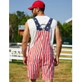 thumbnail image 2 of 250th Anniversary American Flag Overalls Men,USA Hat,4th of July Sunglasses,Patriotic Socks,4 Pcs for Memorial Independence Day(Red White Blue,3XL), 2 of 8