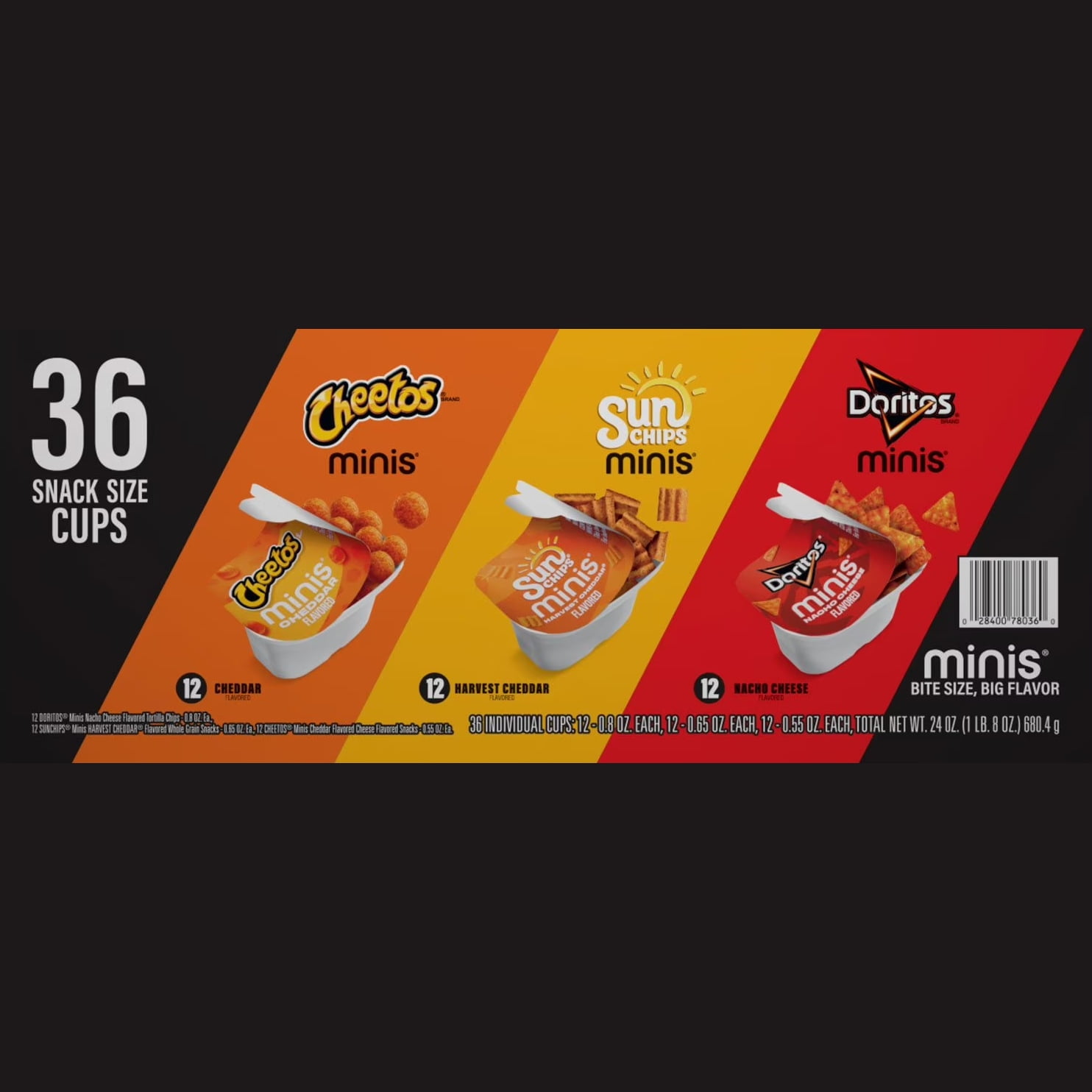 Frito Lay Snacks Minis Variety Pack 24 Oz, 36 Count