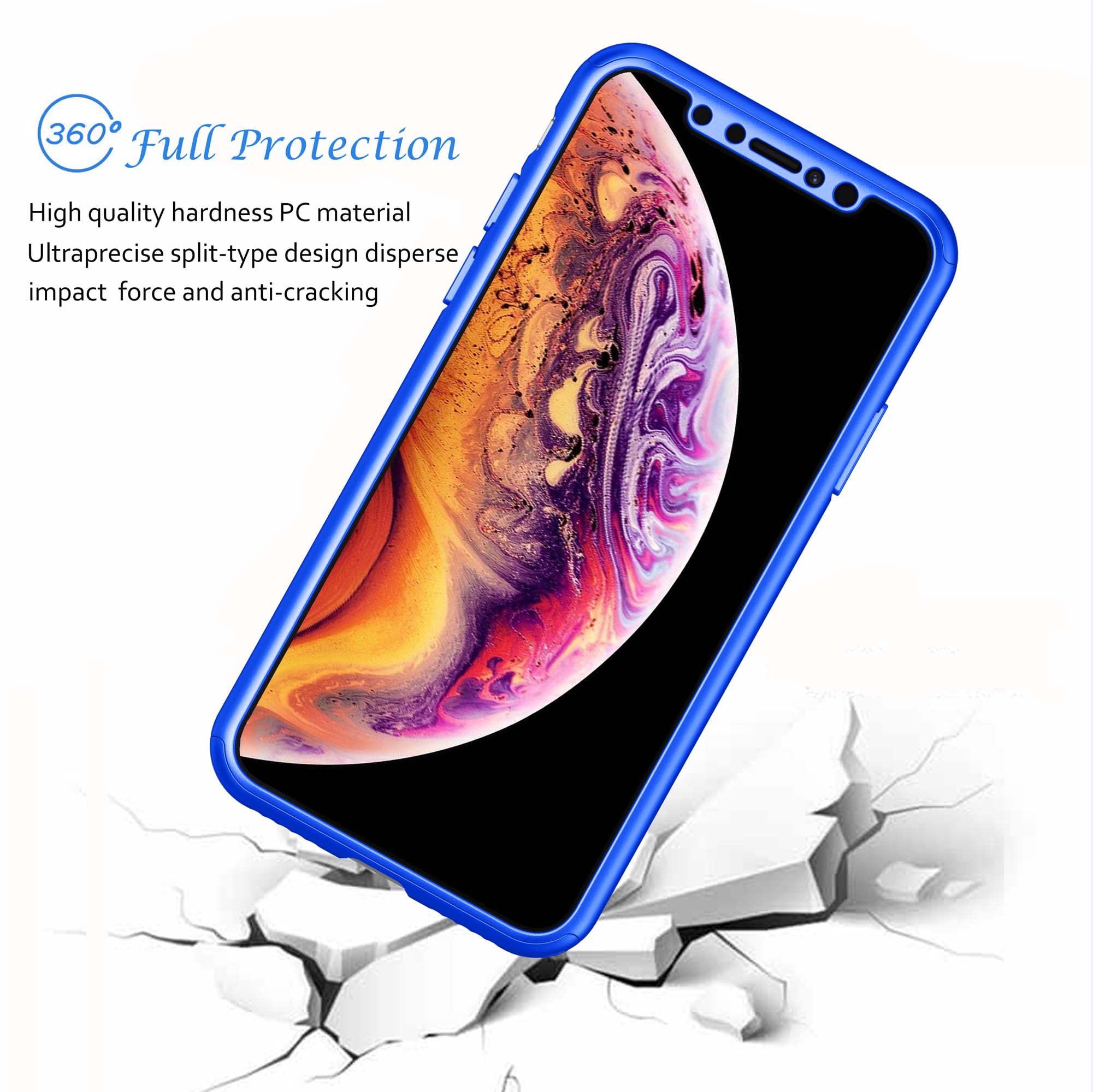 iPhone 11 Pro Max Case, iPhone 11 Pro Max Screen Protector, Njjex  Ultra-Thin Hard Plastic Full Protective Cover with Tempered Glass Screen  Protector