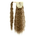 thumbnail image 2 of SAYFUT 22" Wavy Curly Wrap Around Ponytail Extension  Woman Clips in Synthetic Hair Extension Hairpieces Dark Black,120g, 2 of 8
