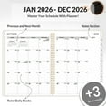 SUNEE Planner 2026 Weekly, January 2026-December 2026, 6.4"x8.3", Tabs, Note Pages,Spiral Binding, Black