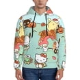 thumbnail image 2 of Lsque Sanrio Pattern Casual Men's Hoodie,Hooded Sweatshirt with Kangaroo Pocket,Pullover Hoodie-4X-Large, 2 of 8