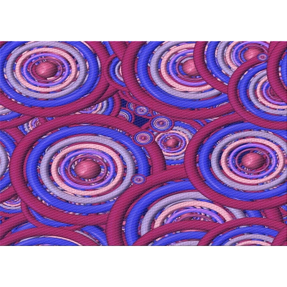 Ahgly Company Indoor Rectangle Patterned Medium Violet Red Pink Area Rugs, 5' x 8'