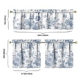 thumbnail image 6 of Boho Vintage Curtains 24 Inch Short - 3 Panel Farmhouse Wildflower Set with Rustic Floral Design, Rod Pocket Kitchen, 6 of 6