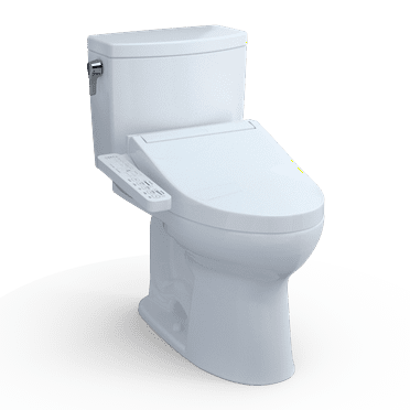 TOTO® WASHLET ® Drake® II 1G® Two-Piece Elongated 1.0 GPF Toilet and WASHLET ® C2 Bidet Seat, Cotton White - MW4543074CUFG#01