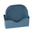 thumbnail image 1 of Set of 5 Plastic Plates With Holder Durable Shatterproof Deep Plates Solid, 1 of 3
