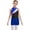 Royal Blue, variant on renvena Kids Girls Sleeveless Gymnastics Leotards with Shorts and Hair Band Biketard Dancewear A Pink 12