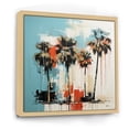thumbnail image 2 of Designart "Harmony of Blue and Black Florida Palm Trees" Landscapes Framed Wall Art - Blue Florida Entryway Framed Wall Art Print, 2 of 6