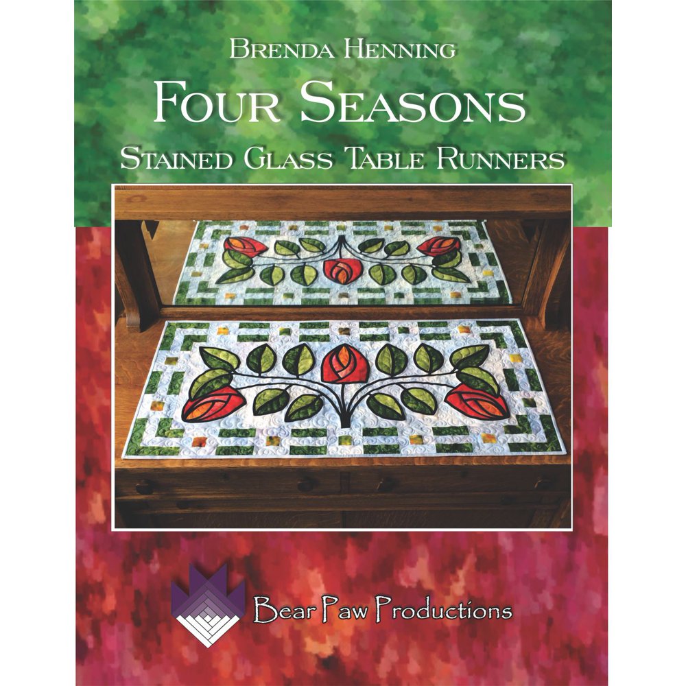 Four Seasons Stained Glass Table Runners By Brenda Henning For Bear Paw