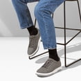 thumbnail image 3 of CMR CHAMARIPA Height Increasing Sneakers - Gray Nubuck Leather Men's Height Increasing Casual Shoes 7CM / 2.76 Inches, 3 of 9
