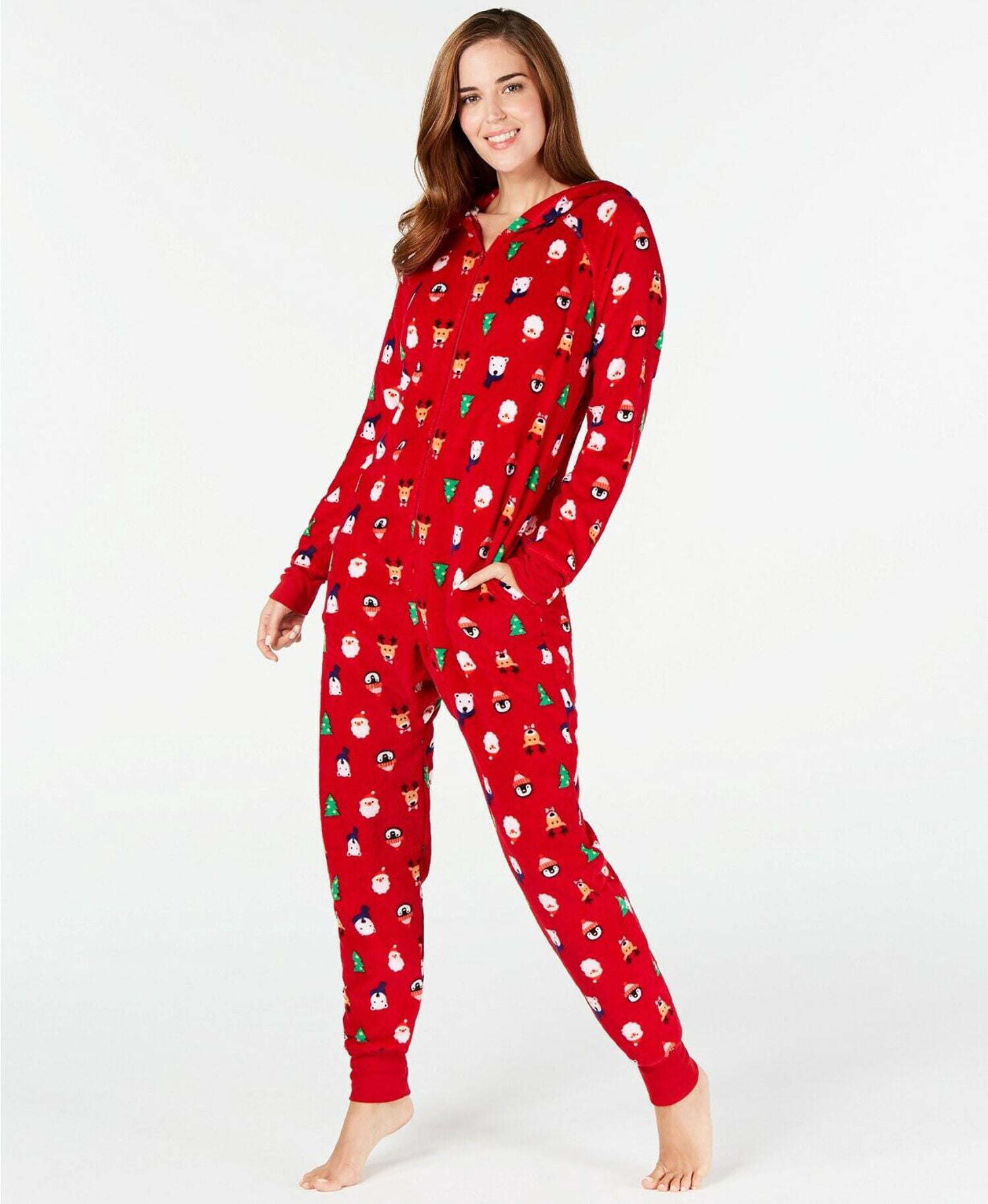 Family Pajamas Women's Elf Hooded One Piece Pajamas XXL