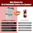 thumbnail image 3 of Large Fibreglass Vehicle Emergency Fire Blanket, Car Fire Suppression Blanket for Conflagration with Carry Bag, Silver, 3 of 9