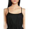 thumbnail image 3 of Time and Tru Women's Sleeveless Tiered Dress with Spaghetti Straps, Sizes XS-XXXL, 3 of 5