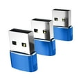 thumbnail image 2 of 3 piezas 3.1 a USB 2.0 Adaptador de enchufe de transferencia rápida de datos hembra a macho para Azul, 2 of 9
