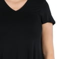 thumbnail image 5 of 24Seven Comfort Apparel Kathy V-Neck Long Tunic Top, 5 of 5