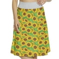 thumbnail image 1 of Women's Sunflower Bunch of Flowers Petals A-line Printed Skirt Casual Wear, 2XL, Yellow Brown Green, by Ambesonne, 1 of 1