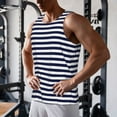 thumbnail image 5 of Salouo Navy Blue And White Stripes for Men's Tank Tops,Sleeveless Muscle Shirts for Men Quick Dry Workout Tank Top Gym Muscle Tee Fitness Bodybuilding Sleeveless T Shirt-XX-Large, 5 of 7