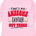 thumbnail image 4 of Inktastic That's My Awesome Brother Out There with Baseballs Boys or Girls Long Sleeve Toddler T-Shirt, 4 of 5