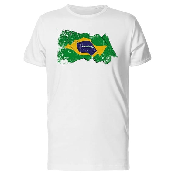 Grunge Flag Of Brazil Tee Men's -Image by Shutterstock