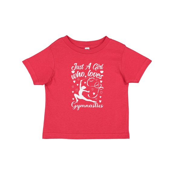 Inktastic Just a Girl Who Loves Gymnastics Girls Toddler T-Shirt