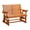Teak, variant on Ktaxon 2 Seater Outdoor Wood Swing Glider Chair with Cup Holder, 48" Patio Glider for Porch, Heavy Duty 800 LBS, Teak