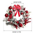 thumbnail image 3 of Quality Craft Pre-lit White Christmas Wreath for Christmas Door Hanger Decoration and Festive Home Decor, 3 of 8