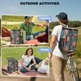 thumbnail image 3 of Botanical Jungle Leaves Insulated Backpack Cooler, Leakproof Cooler Bag with Exotic Floral Pattern for Outdoor Adventures, 3 of 5