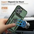 thumbnail image 6 of Case for iPhone 13 Pro Case with Slide Camera Cover & Kickstand, Heavy Duty Military Grade Protection Phone Case, Built-in 360° Rotate Ring Stand, Shockproof Rugged Case (Alpine Green), 6 of 13