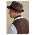 thumbnail image 5 of Dream Lifestyle 1920s Panama Fedora Hat Cap for Men Gatsby Hat for Men 1920s Mens Gatsby Costume Accessories,Men/Women Summer Classic Short Brim Beach Sun Hat Fedora Hat, 5 of 7