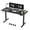 Black, variant on SONGMY Electric Standing Desk, 40 x 24 Inches Sit Stand up Desk, Sit Stand Height Adjustable Home Office Desk with 4 Height Position Memory - with Splice Board (Rustic Brown, 40)